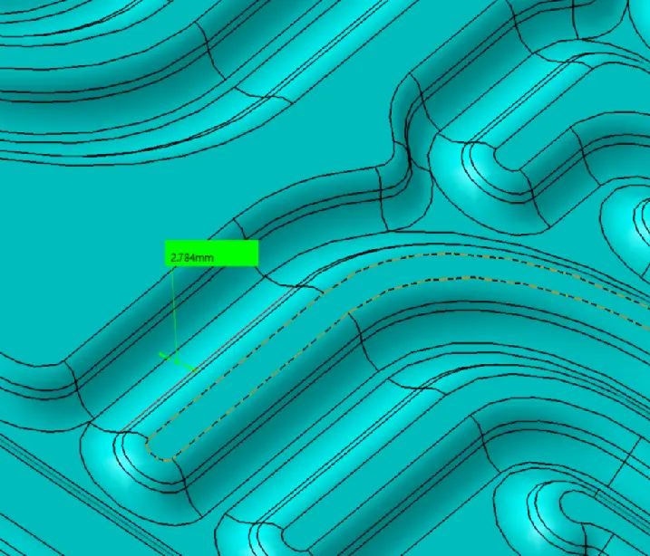 narrow channel width-direct battery cooling plate