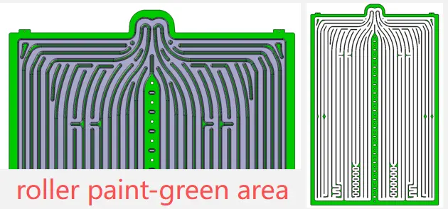 roller painting-green area
