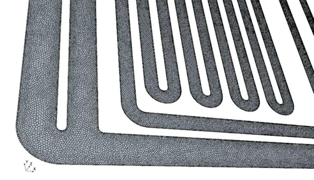 Mesh on battery cooling plate